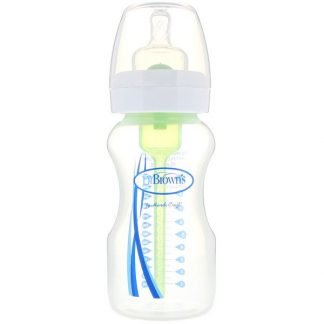 Dr. Brown's, ナチュラルフロウ、オプションズ、ワイドネック、0ヶ月以上、ボトル1本、270ml（9 oz）