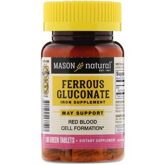 Mason Natural, Ferrous Gluconate, 100 Tablets