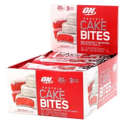 Optimum Nutrition, 1口プロテインケーキ、レッドベルベットケーキ味、12本、各62g (Discontinued Item)