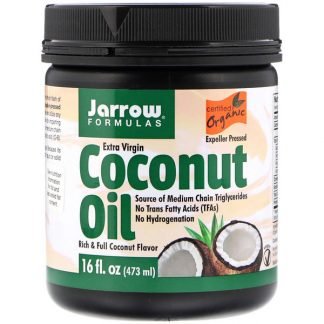 Jarrow Formulas, オーガニック、エキストラバージンココナッツオイル、16 oz (473 g)