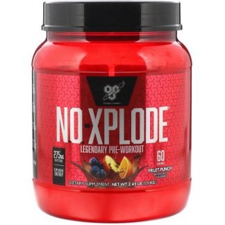 BSN, N.O.-Xplode、伝説のプレワークアウト、フルーツパンチ、2.45 lbs (1.11 kg)