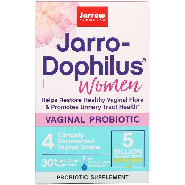 Jarrow Formulas, ジャロ-ドフィルス、膣内プロバイオティクス、女性用、腸溶性ベジキャップ30錠