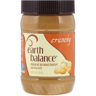 Earth Balance, 天然のピーナッツバター＆亜麻仁, パリパリした食感, 16オンス（453 g）
