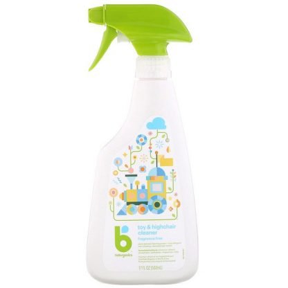 BabyGanics, クリーナーアッパー、トイ&ハイチェアクリーナー、無香、17 fl oz (502 ml) (Discontinued Item)