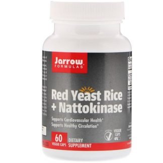 Jarrow Formulas, レッドイーストライス + ナットウキナーゼ、ベジタリアンカプセル60錠