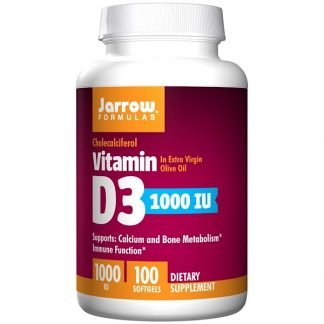 Jarrow Formulas, ビタミンD3、コレカルシフェロール、1,000 IU、ソフトジェル100粒