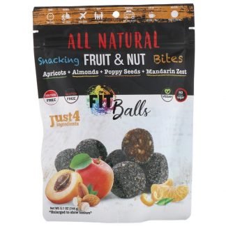 Nature's Wild Organic, 総天然、スナッキングフルーツ & ナッツバイト、フィットボール、アプリコット + アーモンド + ケシの実 + マンダリン風味、5.1オンス (144 g)