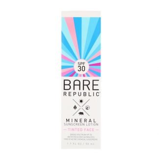 Bare Republic, ミネラルサンスクリーンローション、ティンテッドフェイス、SPF30、1.7 fl oz (50 ml)