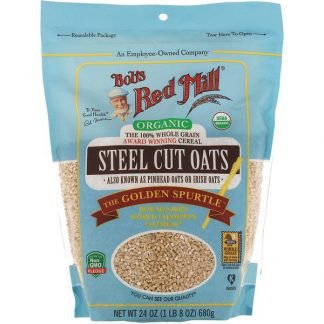 Bob's Red Mill, オーガニックスチールカットオーツ、全粒穀物、680g