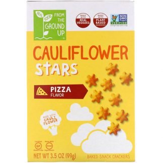 From The Ground Up, Cauliflower Stars, Baked Snack Crackers, Pizza, 3.5 oz (99 g) (Discontinued Item)