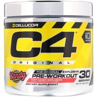 Cellucor, C4 オリジナルエクスプローシブ、プレワークアウト、タルトキャンディーエクスプロージョン、6.88オンス (195 g)