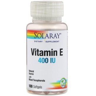 Solaray, Vitamin E , 400 IU, 100 Softgels