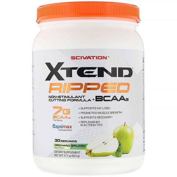 Scivation, Xtend Ripped(エクステンドリップド)、7G BCAA、オーチャードスプラッシュ、501g(17.7oz)