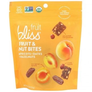 Fruit Bliss, フルーツ＆ナッツバイト、アプリコット＋デーツ＋ヘーゼルナッツ、113g