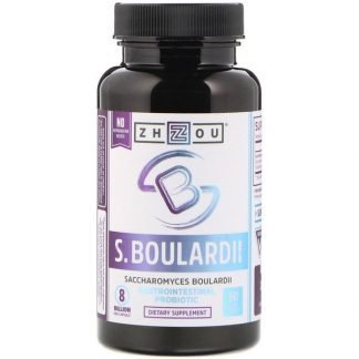 Zhou Nutrition, サッカロマイセスブラウディ 、消化管プロバイオティクス、ベジカプセル60粒