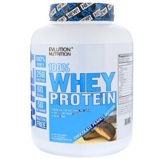 EVLution Nutrition, 100％ホエイプロテイン、チョコレートピーナッツバター、4 lb (1814 g)