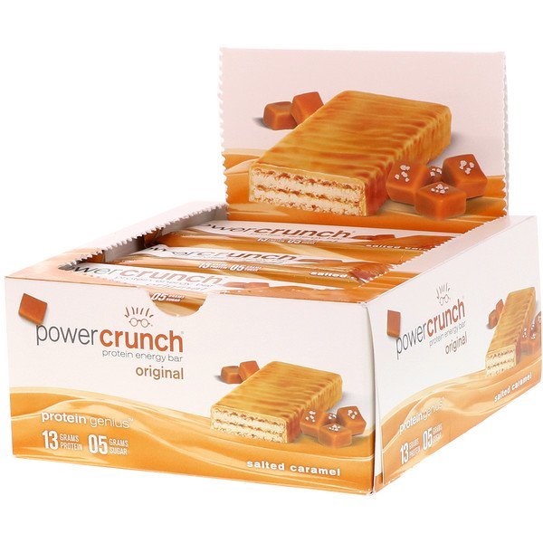 BNRG, パワークランチプロテインエナジーバー、オリジナル、ソルトキャラメル、12個、各40g(1.4oz)