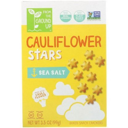 From The Ground Up, Cauliflower Stars, Sea Salt, 3.5 oz (99 g) (Discontinued Item)