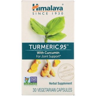 Himalaya, ターメリック95、ジョイントサポート クルクミン配合、植物性カプセル30粒