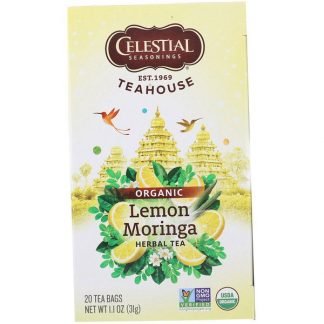 Celestial Seasonings, ティーハウス、オーガニックハーブティー、レモンモリンガ、20袋、1.1 oz (31 g)