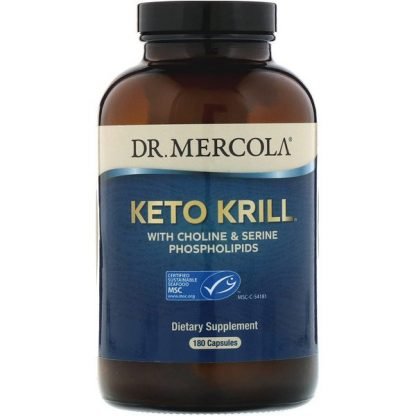 Dr. Mercola, ケトオキアミ（コリン&セリンリン脂質）、カプセル180錠