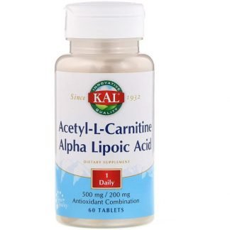 KAL, Acetyl-L-Carnitine & Alpha Lipoic Acid, 60 Tablets