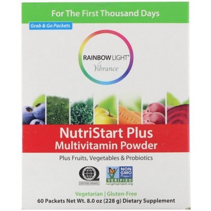 Rainbow Light, バイブランス、Nutristart Plus、マルチビタミンパウダー、60パケット、各3.8 g