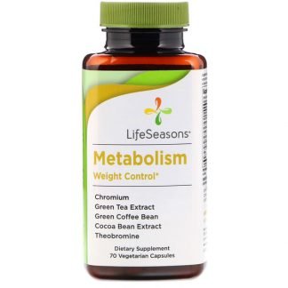 LifeSeasons, 代謝、体重管理、ベジタリアンカプセル70粒