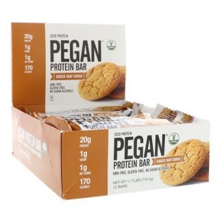 Julian Bakery, ペガンプロテインバー、シードプロテイン、ジンジャースナップクッキー、12本、各2.28オンス (64.7 g)