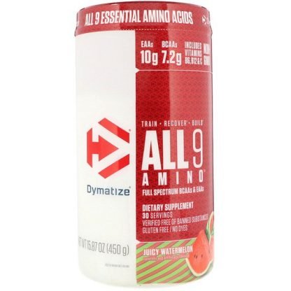 Dymatize Nutrition, オール9アミノ、ジューシースイカ、15.87 oz (450 g)