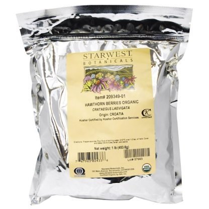 Starwest Botanicals, オーガニック、サンザシ果実、453.6g（1ポンド）
