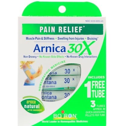 Boiron, Single Remedies, アルニカ30X、3本、 急速に溶解するペレット約80個