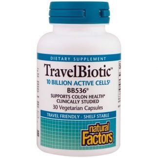Natural Factors, トラベルバイオティクBB536、30ベジタリアンカプセル