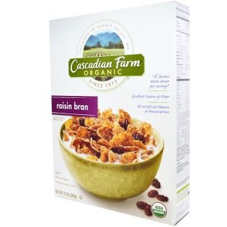Cascadian Farm, オーガニック・レーズンブラン・シリアル、12オンス（340 g） (Discontinued Item)