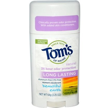 Tom's of Maine, ナチュラル・ロングラスティング・ウィメンズ・デオドラント, ビューティフル・アース, 2.25 オンス (64 g)