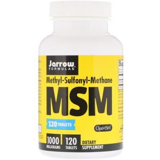 Jarrow Formulas, MSM , メチルスルホニルメタン, 1000 mg, 120錠（溶けやすいタブレット)