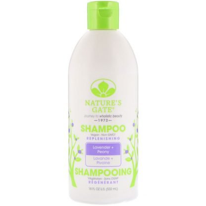 Nature's Gate, シャンプー、補充、ラベンダー＋牡丹、18 fl oz (532 ml)