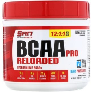 SAN Nutrition, BCAA-Pro Reloaded、ベリーザクロ、16.2 oz (458.6 g)