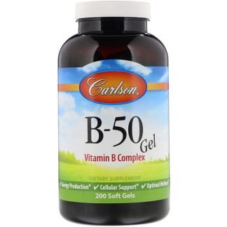 Carlson Labs, B•50ジェル、 ビタミンB複合体、 200ソフトジェル