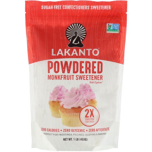 Lakanto, Powdered Monkfruit Sweetener with Erythritol, 1 lb (453 g)