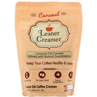 Leaner Creamer, Coconut Oil Coffee Creamer, Caramel, 9.87 oz (280 g)