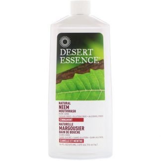 Desert Essence, ナチュラルニーム マウスウォッシュ、 シナミント、 16 fl oz (480 ml)