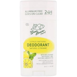 The Green Beaver, ナチュラルデオドラント、 シトラス、 1.76 oz (50 g)