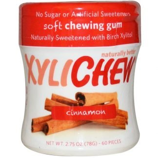 Xylichew, ソフトチューイングガム、シナモン、60粒