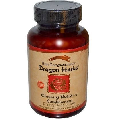 Dragon Herbs, ジンセン・ニュートリティブ・コンビネーション, 500 mg, 100 ベジタリアンカプセル