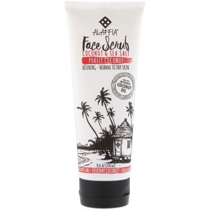 Alaffia, Face Scrub, Normal to Dry Skin, Purely Coconut, 8 fl oz (236 ml)
