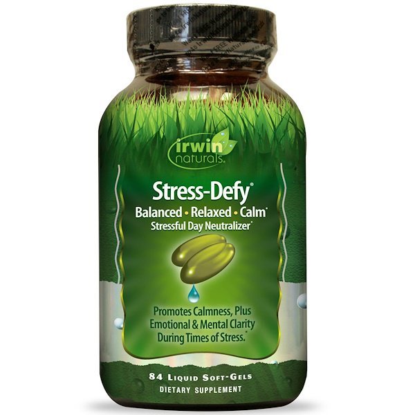 Irwin Naturals, ストレスディファイ、 84 液体ソフトジェル