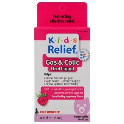 Homeolab USA, キッズリリーフ、 おなか用、 ラズベリーフレーバー、 0.85 fl oz (25 ml)