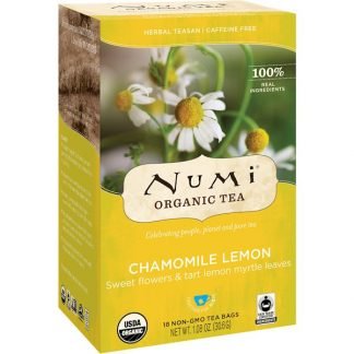 Numi Tea, Organic Tea, Herbal Teasan, Chamomile Lemon, Caffeine Free, 18 Tea Bags, 1.08 oz (30.6 g) (Discontinued Item)