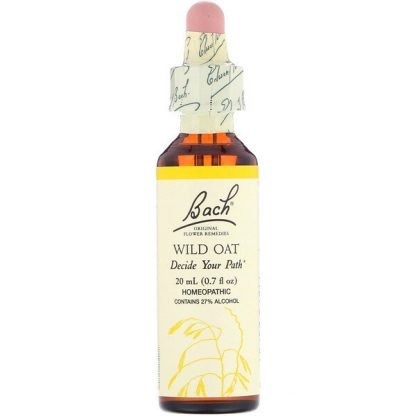 Bach, オリジナルフラワー レメディ、 ワイルド オーツ、 0.7 fl oz (20 ml)